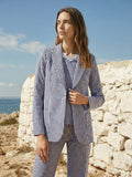 CHAQUETA VICHY AZUL Y BLANCO