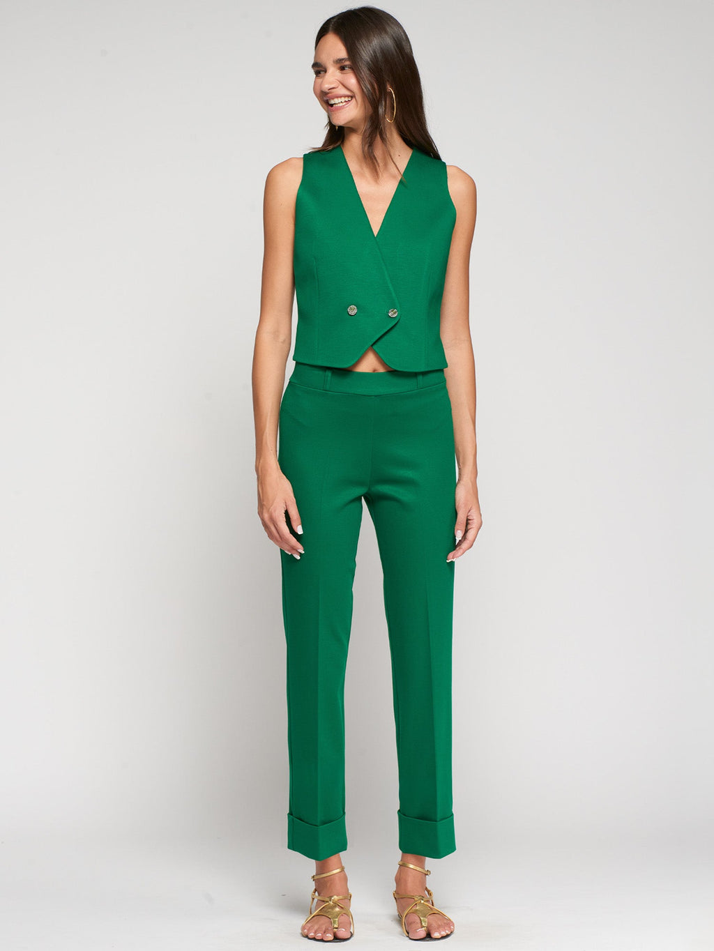 PANTALÓN VERDE BAJO VUELTA