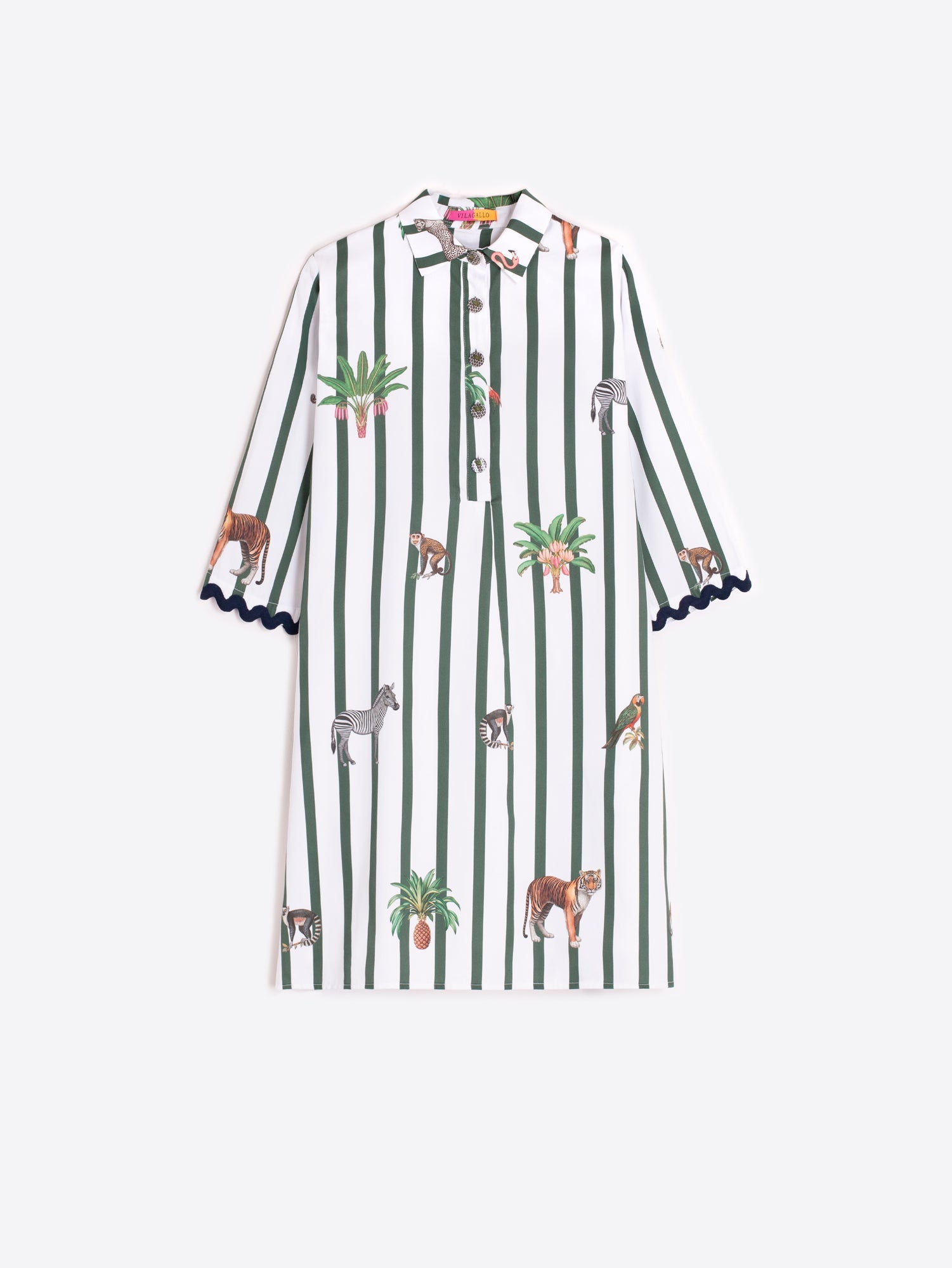 Iria - Vestido corto rayas verdes