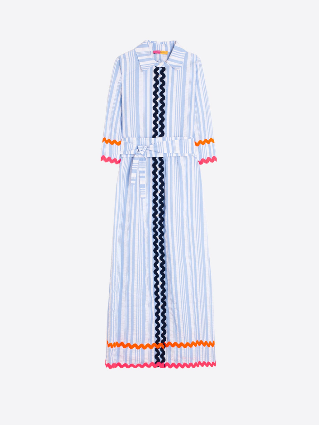Ruth - Vestido Camisero Rayas Azul