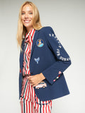 CHAQUETA AZUL MARINO BORDADO SURF