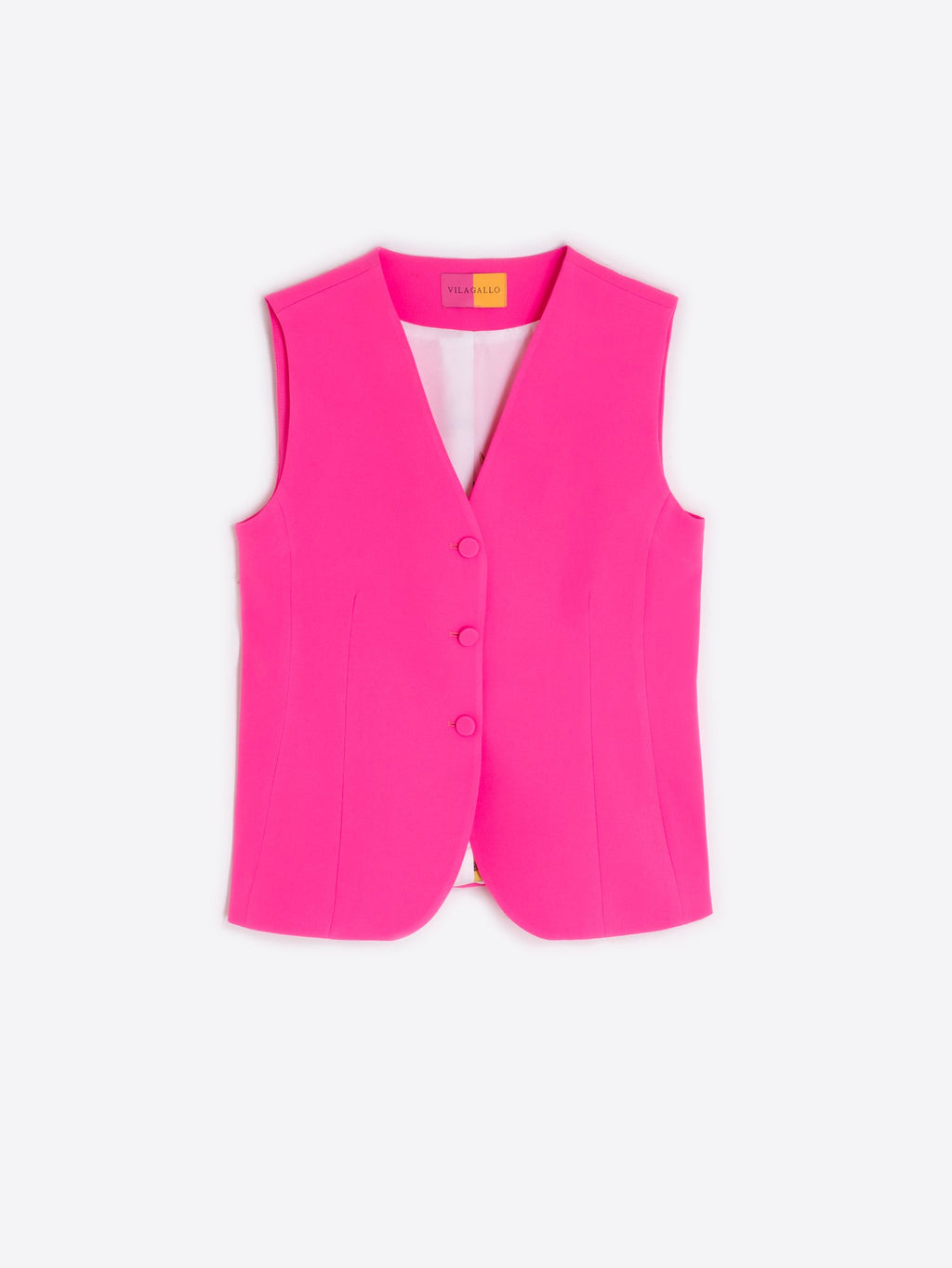 Amaia - Chaleco Crepé Rosa Fluor