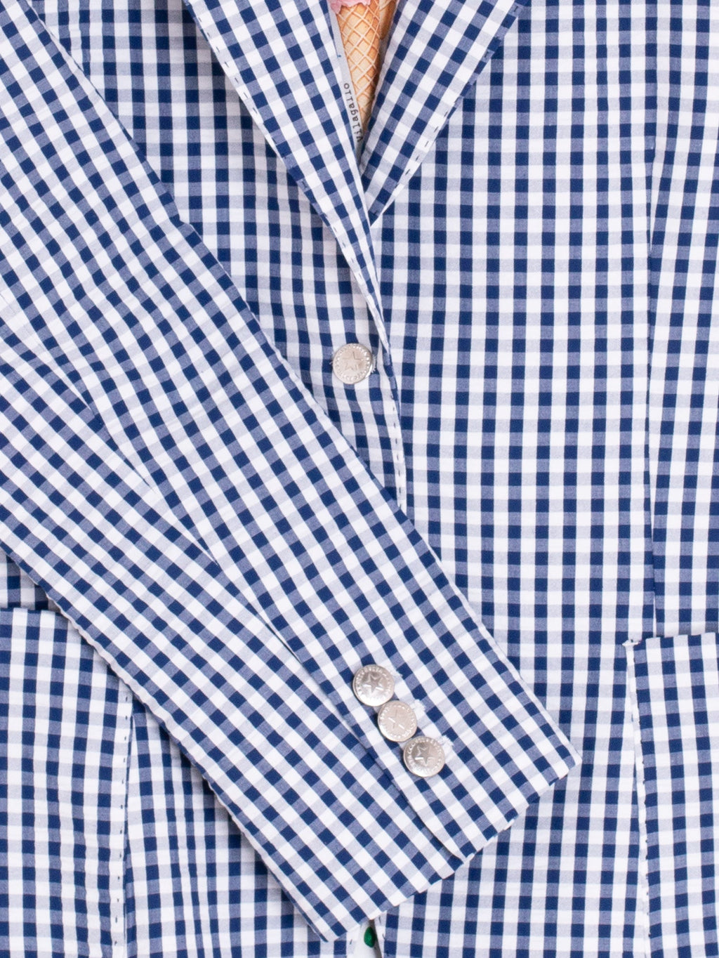 CHAQUETA VICHY AZUL Y BLANCO