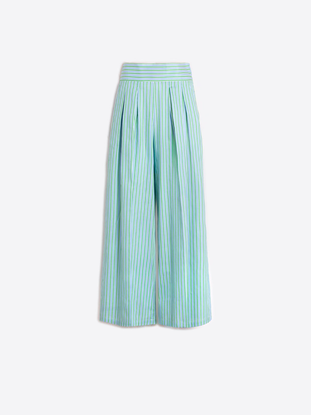 PANTALÓN PINZAS RAYAS VERDES Y AZULES