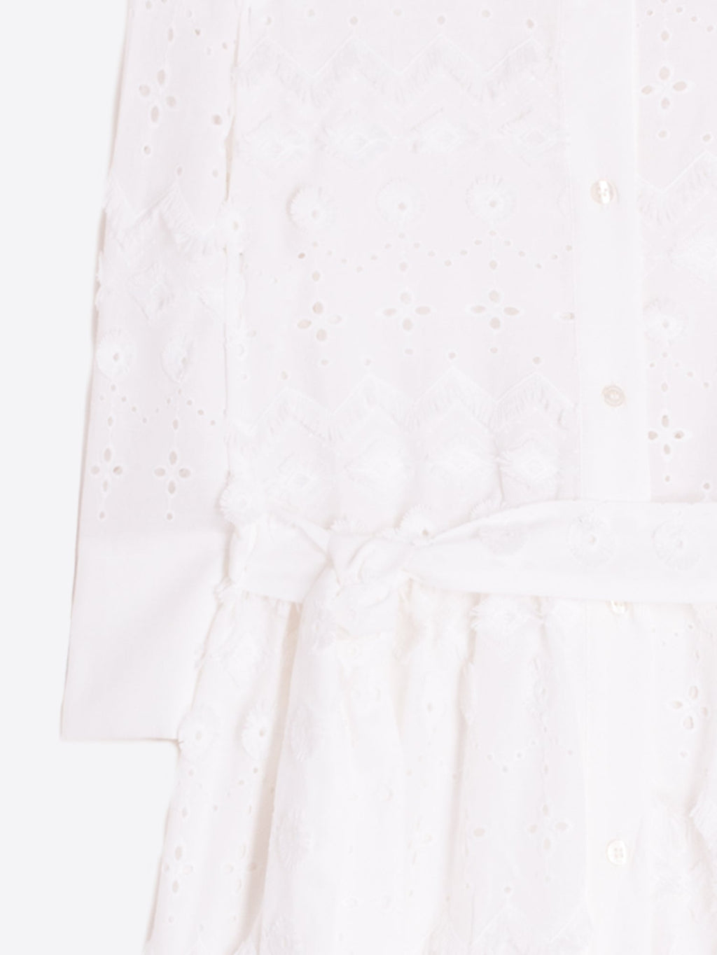 VESTIDO BLANCO BORDADO CINTURON