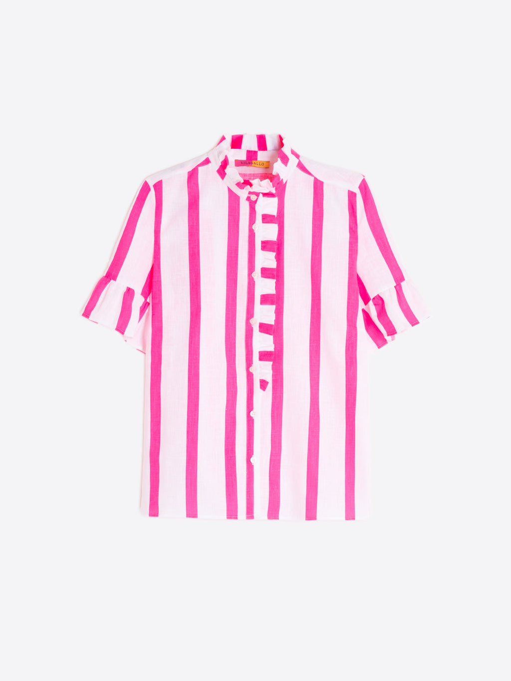 CAMISA RAYAS ROSA NEON