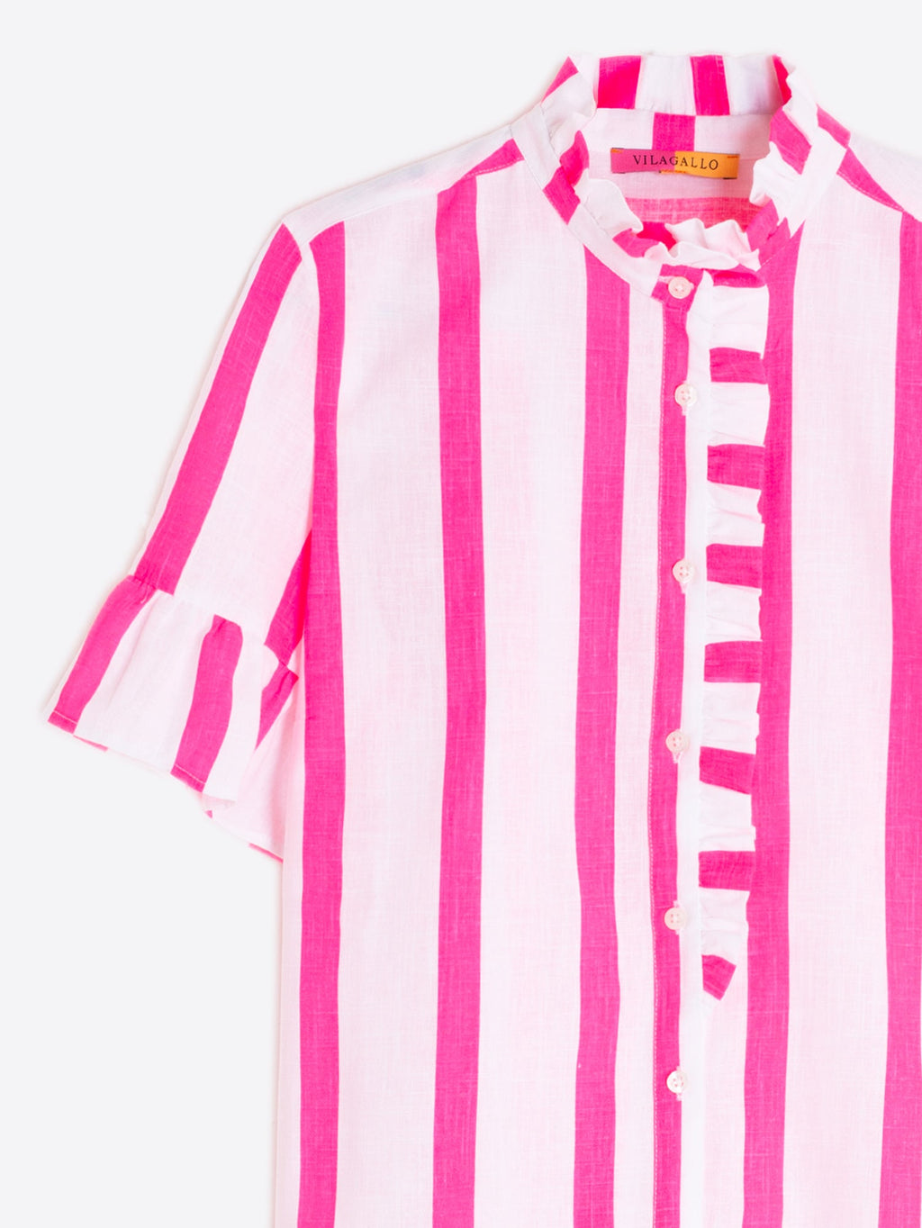 CAMISA RAYAS ROSA NEON