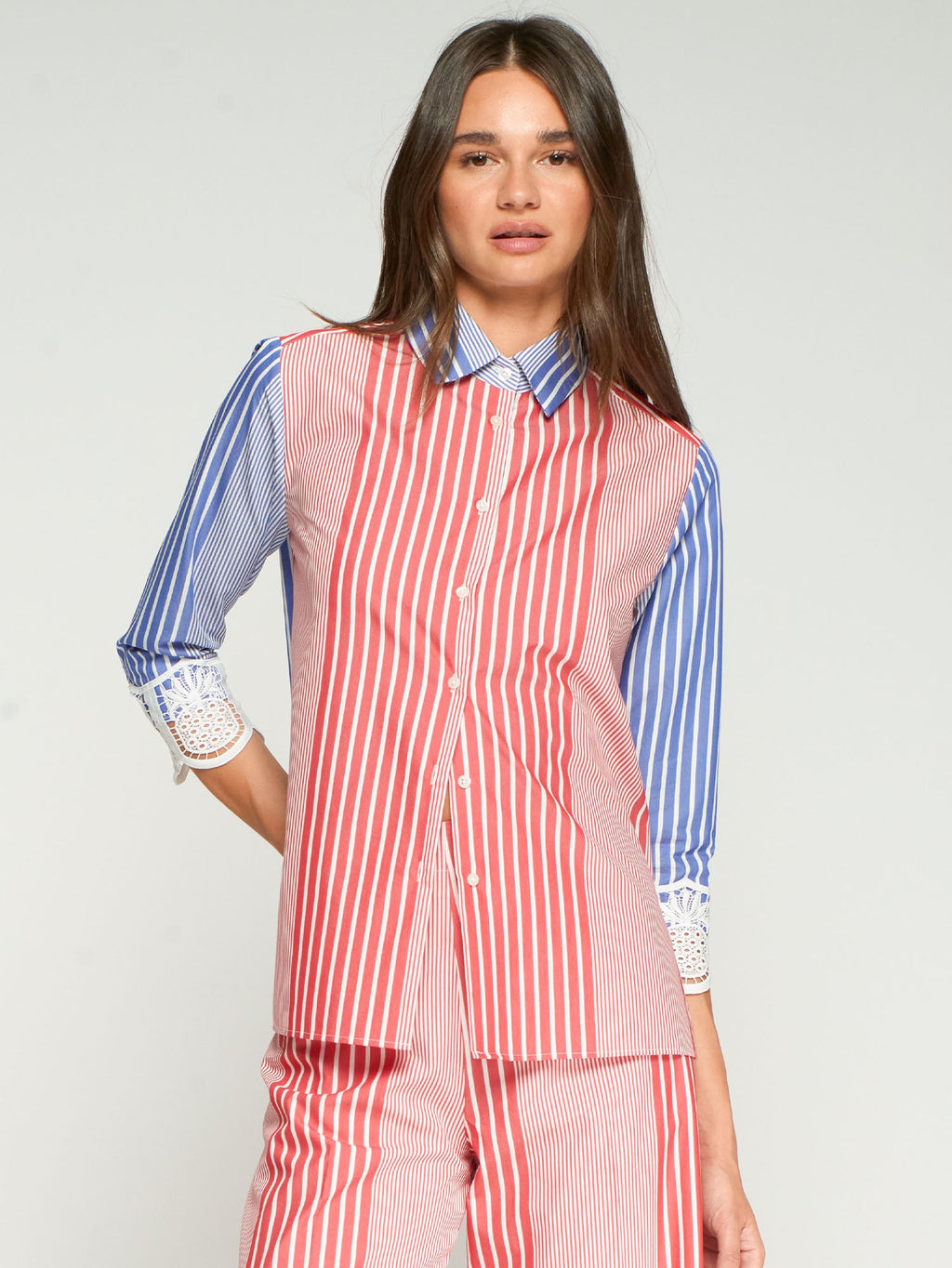 CAMISA RAYAS ROJAS Y AZULES
