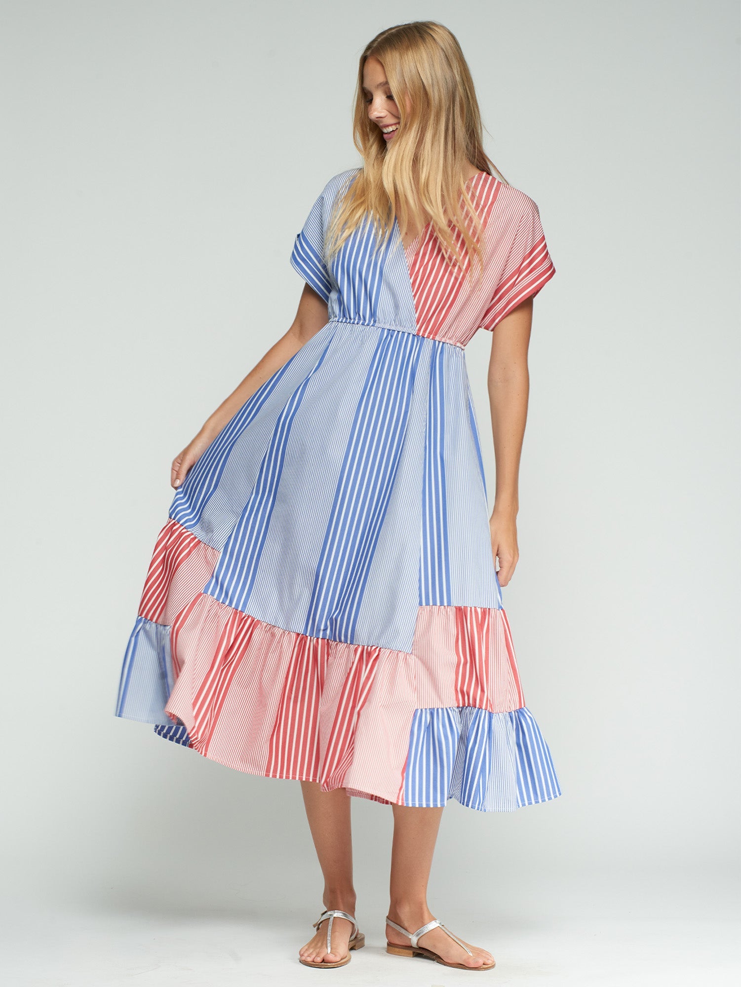 Noa - Vestido a Rayas Bicolor