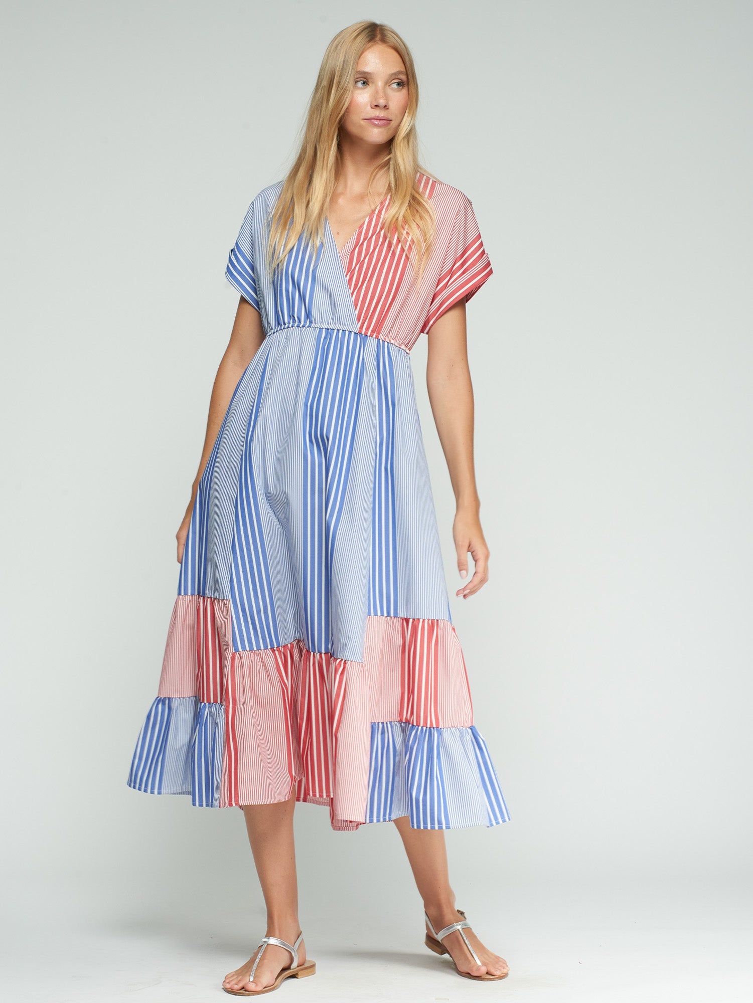 Noa - Vestido a Rayas Bicolor