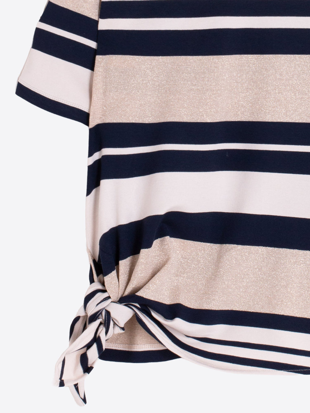 Rocío - Camiseta de Rayas Marino y Crudo