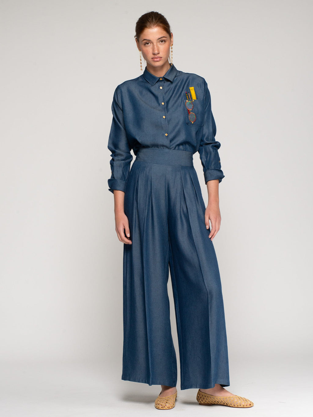 PANTALÓN PINZAS VAQUERO