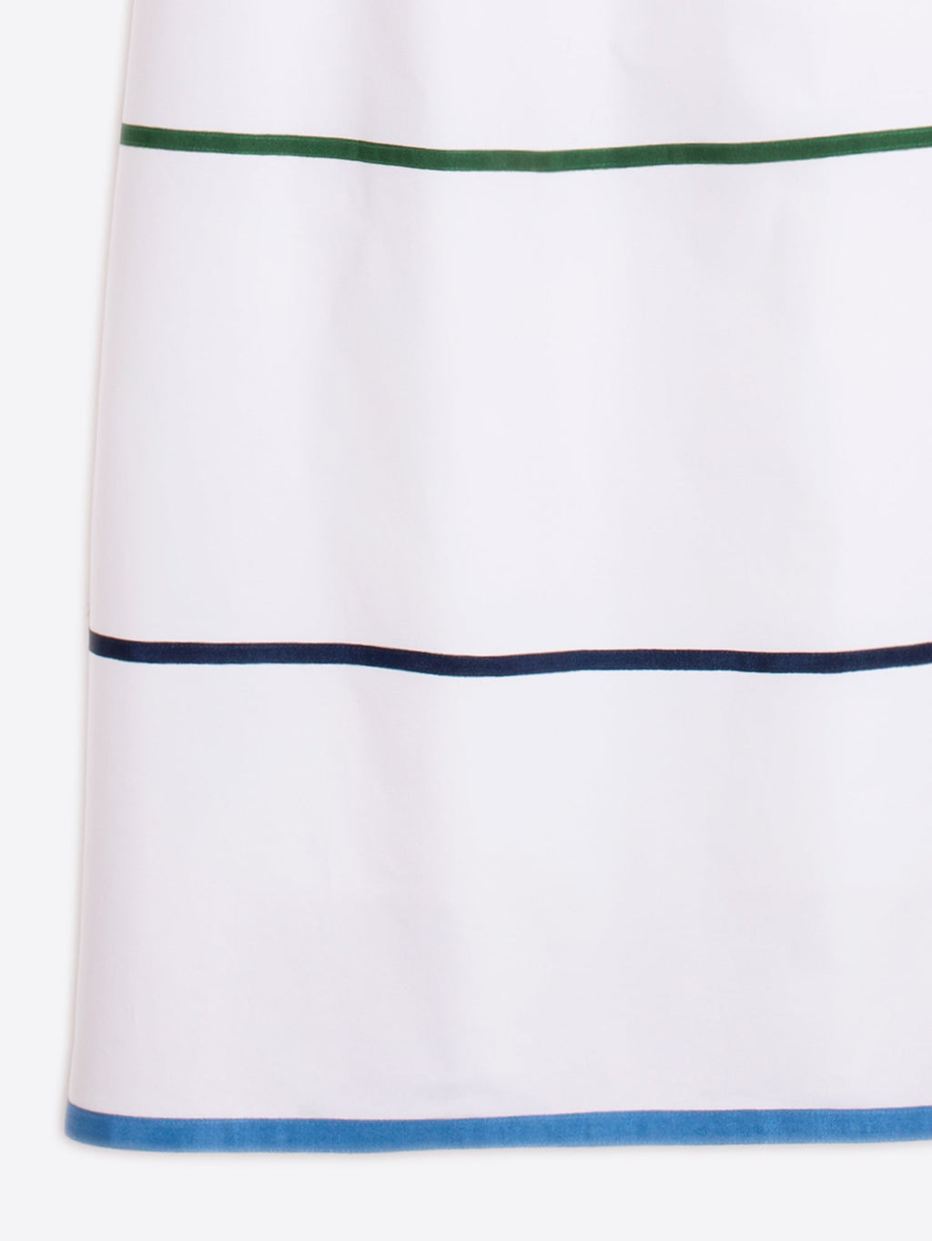 Isabel - Vestido blanco de tirantes con franjas de colores