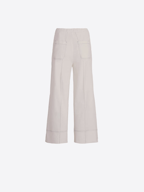 Andrea - Wide Ecru Trousers
