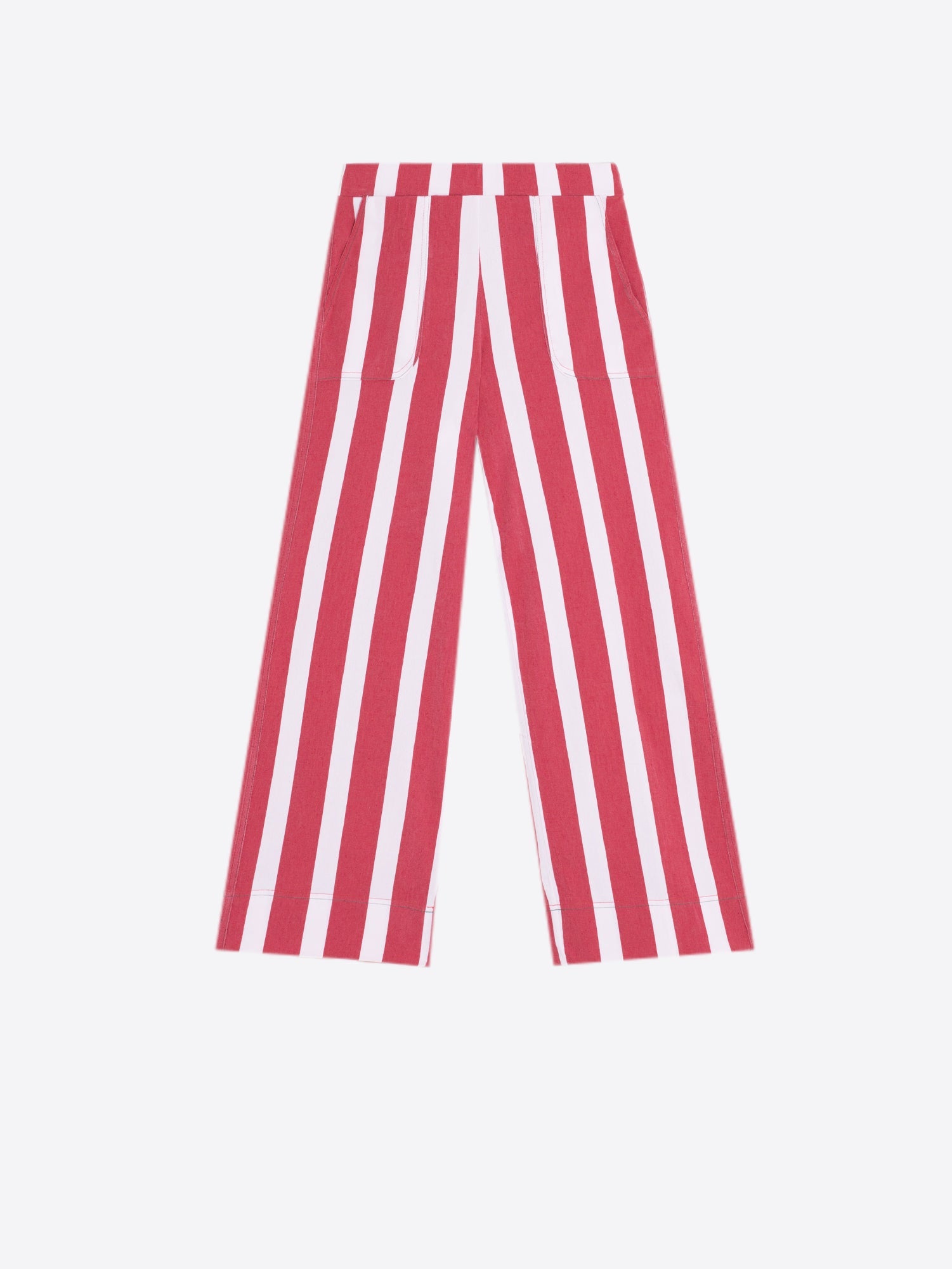 PANTALÓN ANCHA RAYAS ROJAS Y BLANCAS