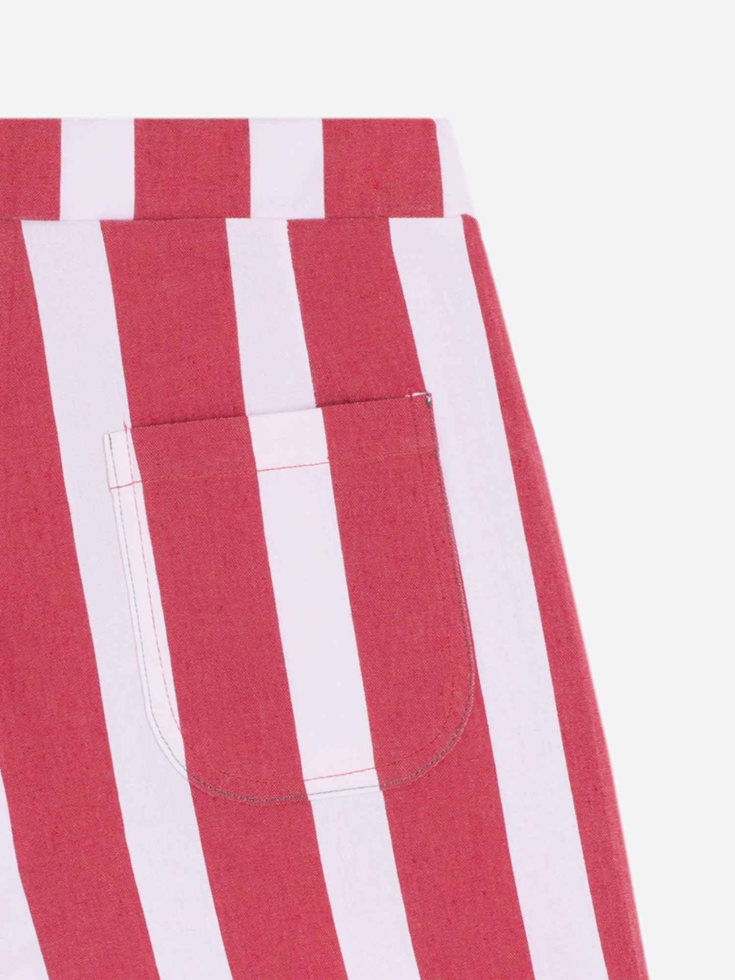 PANTALÓN ANCHA RAYAS ROJAS Y BLANCAS