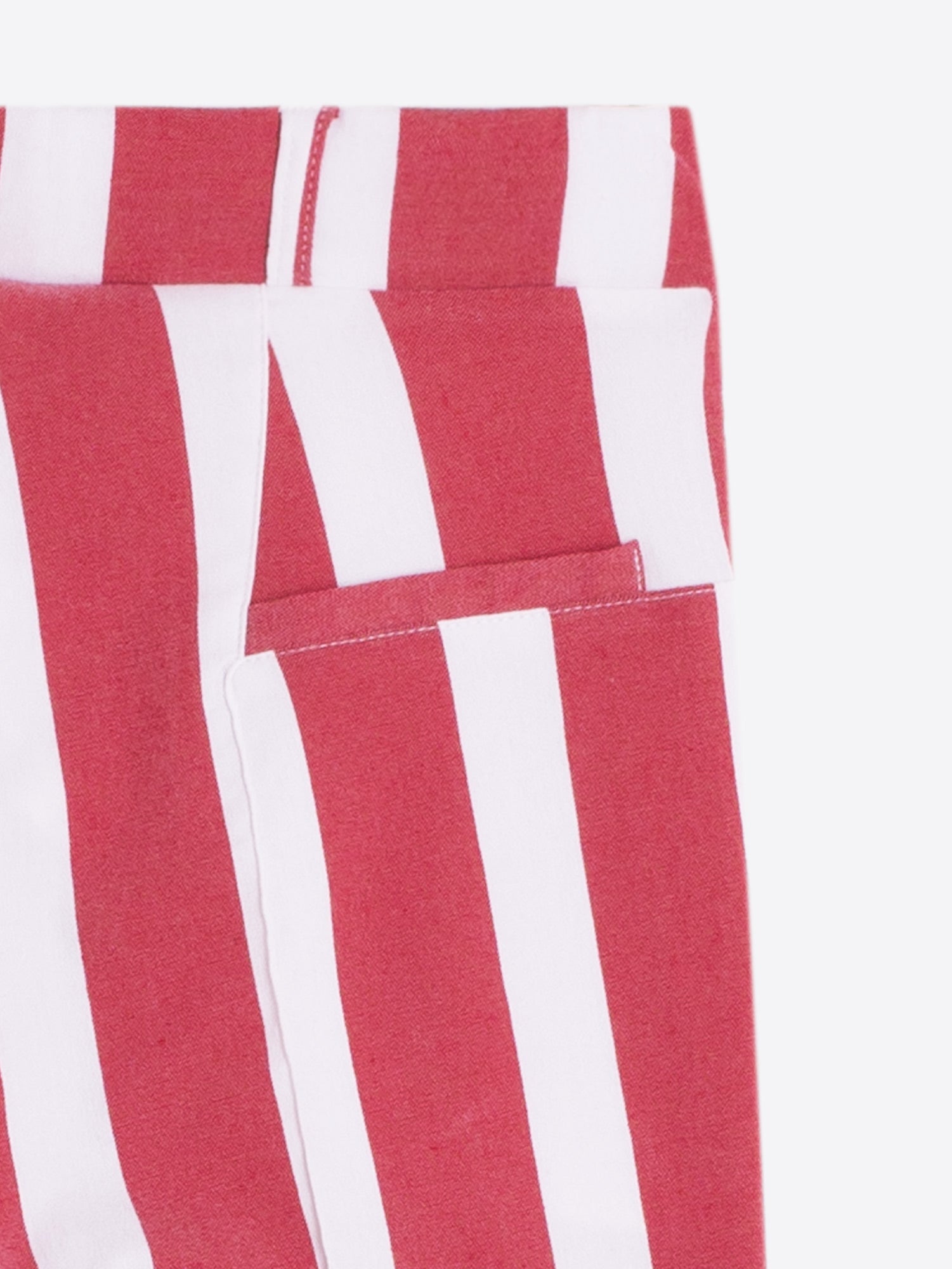 PANTALÓN RECTO RAYAS ROJAS Y BLANCAS