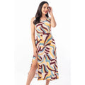 Vestido midi para mujer con diseño de estampado elegante
