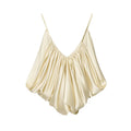 Top Satinado con Escote en V sin Mangas